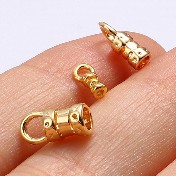 Embout Pour Cordon 7 x 3 mm Plaqu&eacute; Or 18K