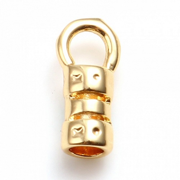 Embout Pour Cordon 7 x 3 mm Plaqu&eacute; Or 18K