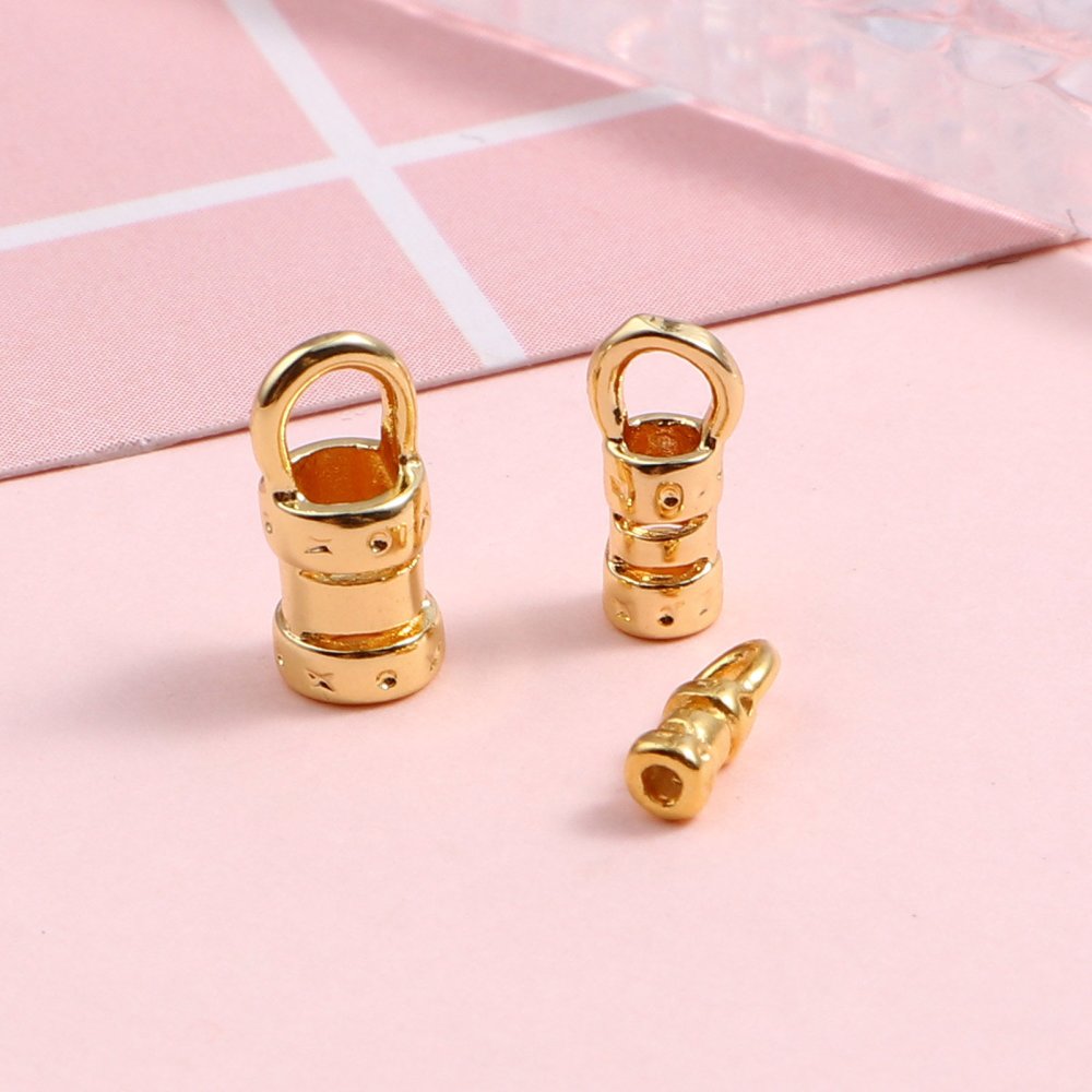 Embout Pour Cordon 9 x 4 mm Plaqu&eacute; Or 18K