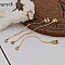 Embout de Boucles d'Oreilles N&deg;01 en Cuivre Plaqu&eacute; Or V&eacute;ritable &agrave; Strass Transparent
