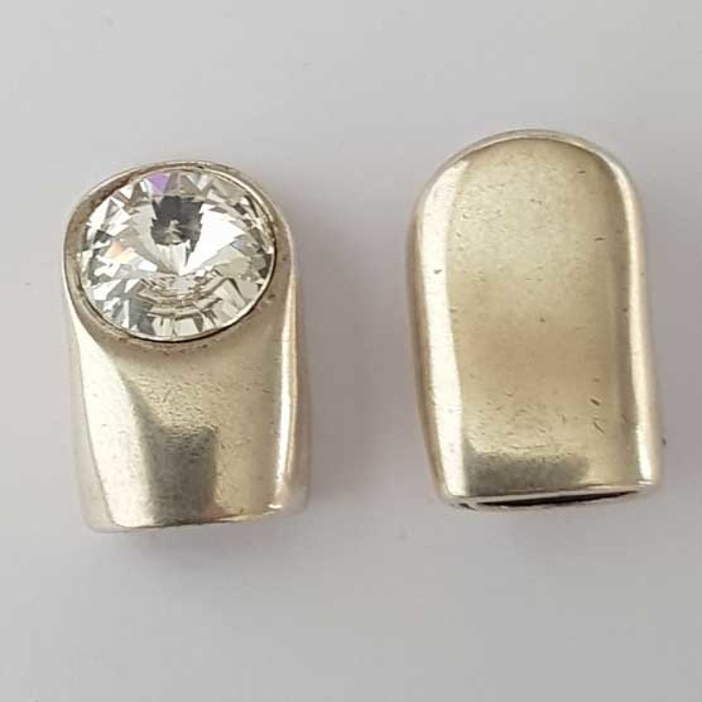 Embout de finition N&deg;01 pour cuir 10 mm demi rond creux