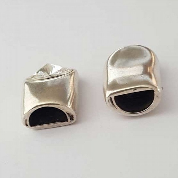 Embout de finition N&deg;01 pour cuir 10 mm demi rond creux