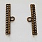 Embout fermoir multi rangs 13 trous Bronze N&deg;01