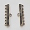 Embout fermoir multi rangs 7 trous Argent N&deg;02