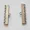 Embout fermoir multi rangs 7 trous Argent N&deg;02
