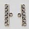 Embout fermoir multi rangs 6 trous Argent N&deg;04
