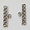 Embout fermoir multi rangs 6 trous Argent N&deg;04