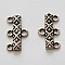 Embout fermoir multi rangs 3 trous Argent N&deg;05