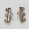 Embout fermoir multi rangs 3 trous Argent N&deg;05