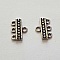 Embout fermoir multi rangs 3 trous Argent N&deg;06