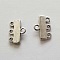 Embout fermoir multi rangs 3 trous Argent N&deg;06