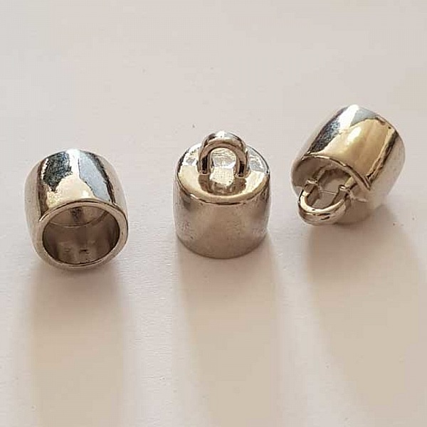 Embout &agrave; coller N&deg;03 Argent 16 x 13 mm