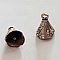 Embout &agrave; coller N&deg;14 Argent 23 x 16 mm