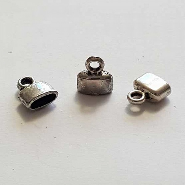 Embout &agrave; coller N&deg;29 Argent 9 x 8 mm