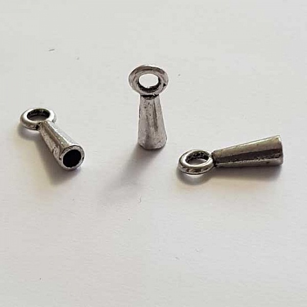 Embout &agrave; coller N&deg;22 Argent 14 x 4 mm