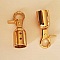 Embout &agrave; coller pour cordon 15 mm avec mousqueton Dor&eacute;