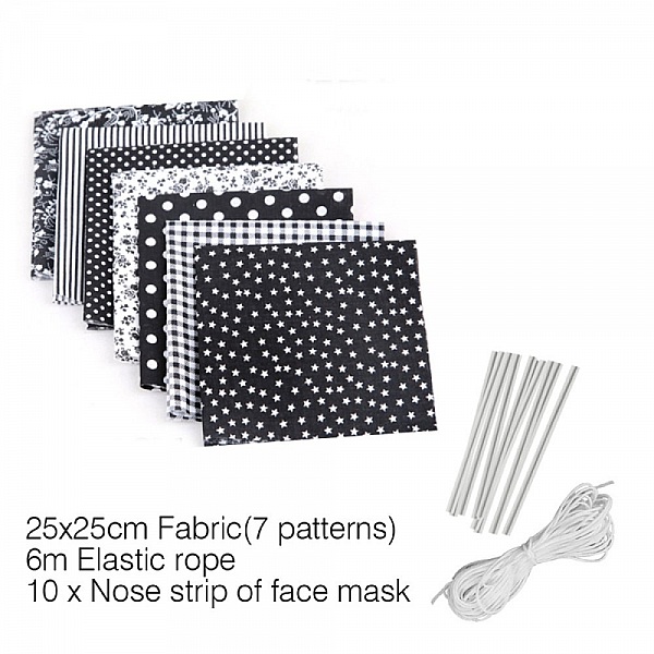 Ensemble de mat&eacute;riel de masque Noir