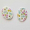 Entre deux fantaisie Ovale &agrave; fleurs 20x14 mm N&deg;07