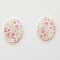 Entre deux fantaisie Ovale &agrave; fleurs 20x14 mm N&deg;01
