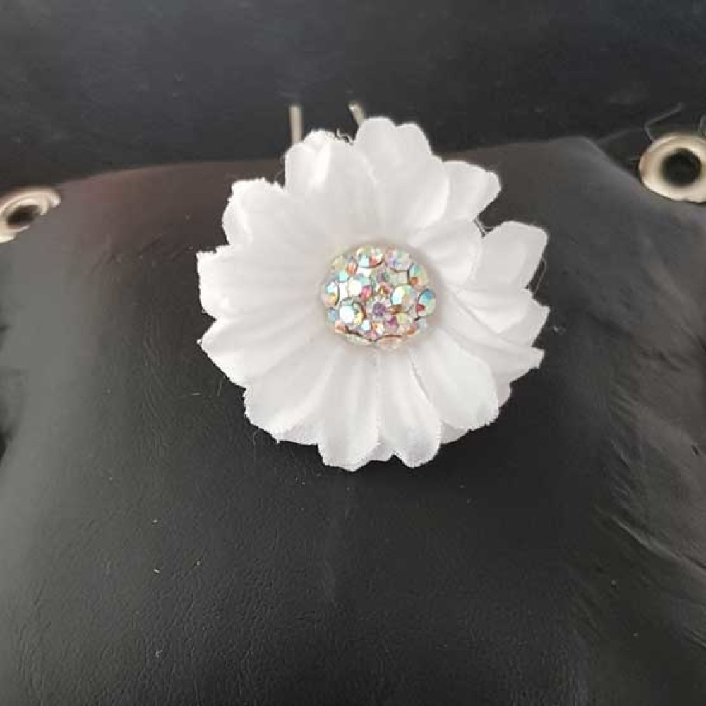 Epingle &agrave; cheveux Blanc mariage N&deg;08