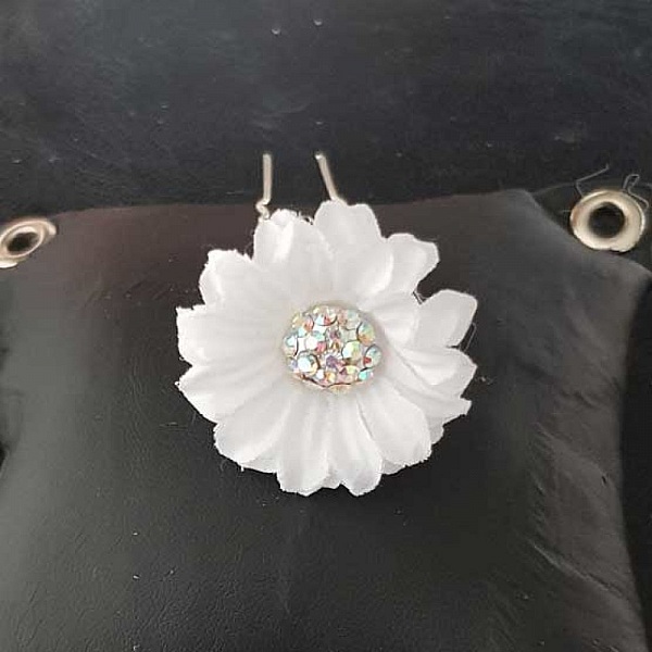 Epingle &agrave; cheveux Blanc mariage N&deg;08