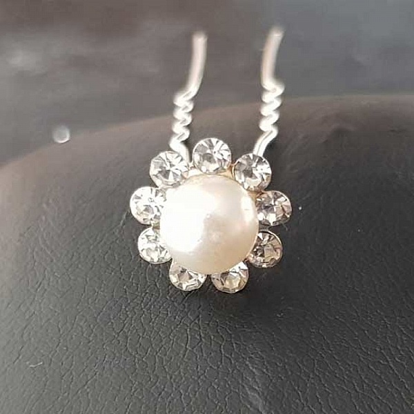 Epingle &agrave; cheveux Blanc mariage N&deg;10