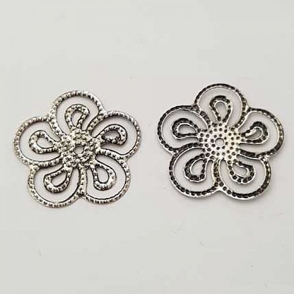 Estampe N&deg;03 Rosace Argent 25 mm