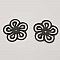 Estampe N&deg;03 Rosace Anthracite 25 mm