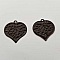 Estampe N&deg;04 Feuille Marron Fonc&eacute; 17 x 17 mm
