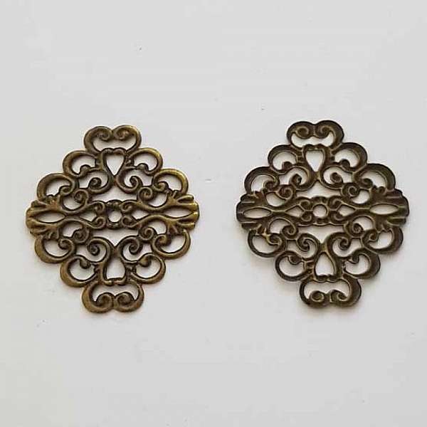 Estampe N&deg;07 Feuille Bronze 37 x 30 mm