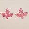 Estampe N&deg;08 Feuille Rose 23 x 25 mm