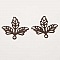 Estampe N&deg;08 Feuille Marron 23 x 25 mm