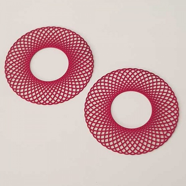 Estampe N&deg;10 Rond 50 mm Fushia