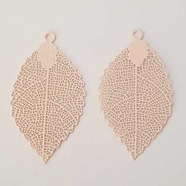 Estampe N&deg;15 Feuille 54 mm Rose P&acirc;le