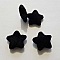 Etoile bomb&eacute; noir feutrine scrapbooking 25mm