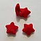Etoile bomb&eacute; rouge feutrine scrapbooking 25mm