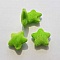 Etoile bomb&eacute; vert feutrine scrapbooking 25mm