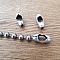 Fermoir Chaine Bille Boule 6 mm Argent Vieilli