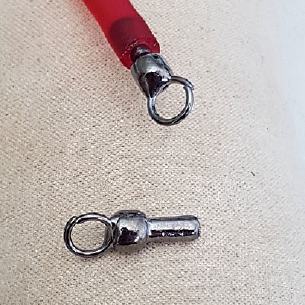Fermoir Gun M&eacute;tal pour cordon Pvc Creux 5 mm