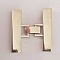 Fermoir Manchette Rectangle Argent&eacute; 35 x 4 mm