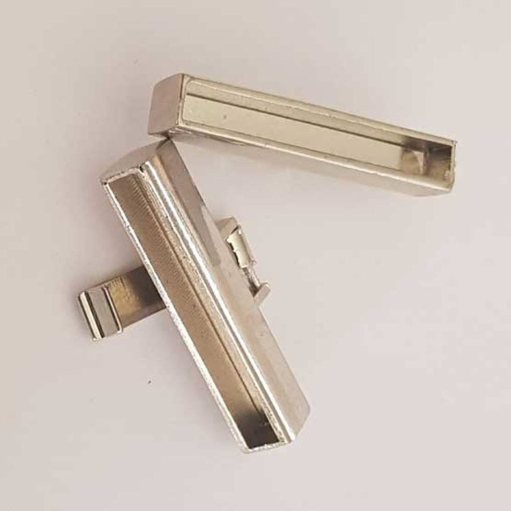 Fermoir Manchette Rectangle Argent&eacute; 35 x 4 mm