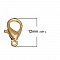 Fermoir Mousqueton 12 x 7 mm Plaqu&eacute; Or R&eacute;el 14K