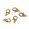 Fermoir Mousqueton 12 x 7 mm Plaqu&eacute; Or R&eacute;el 14K