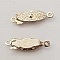Fermoir ovale classique en argent de 21 mm pour bijoux.