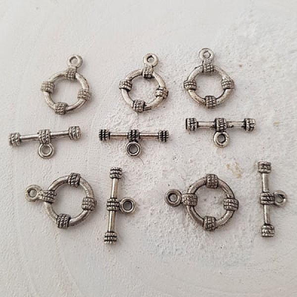Fermoir Toggle Motif Rond Argent N&deg;03