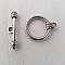 Fermoir Toggle Motif Rond Argent N&deg;21