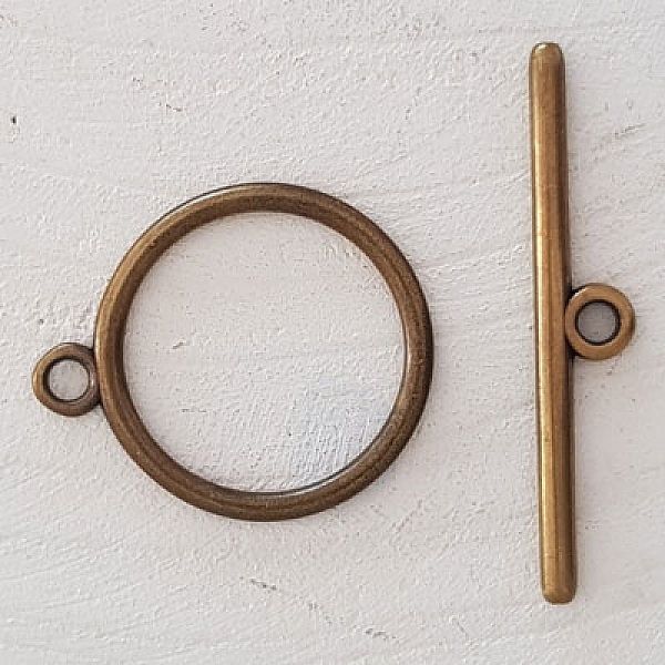 Fermoir Toggle Motif Rond Bronze N&deg;22