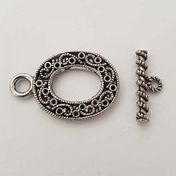 Fermoir Toggle Motif Rond N&deg;25 Argent
