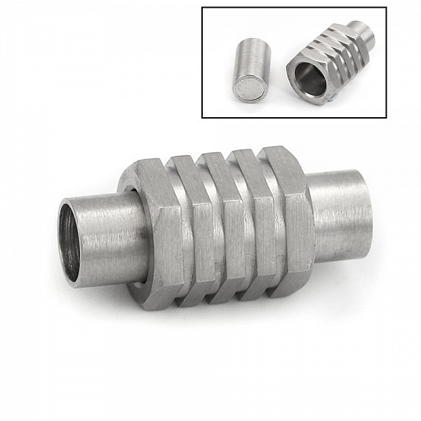 Fermoir aimant&eacute; Inoxydable 05 mm Argent N&deg;01