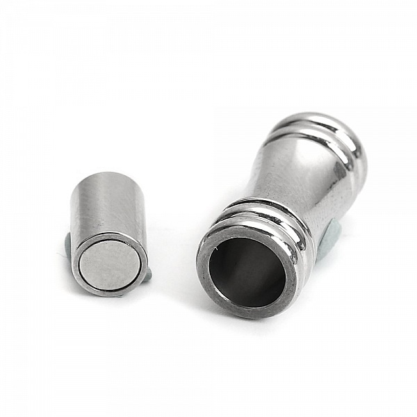 Fermoir aimant&eacute; Inoxydable 05 mm Argent N&deg;02